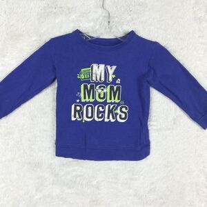Garanimals Boys Sweatshirt Crewโ My Mom Rocks Blue Metallic Screenprint 3T
